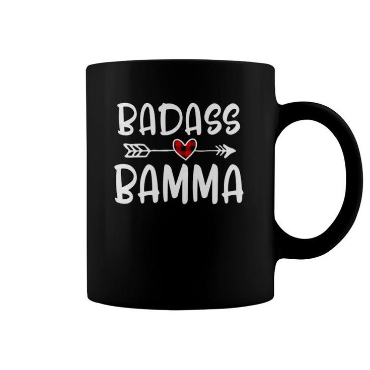 Badass Bamma Mothers Day Buffalo Plaid Grandmother Grandma Coffee Mug