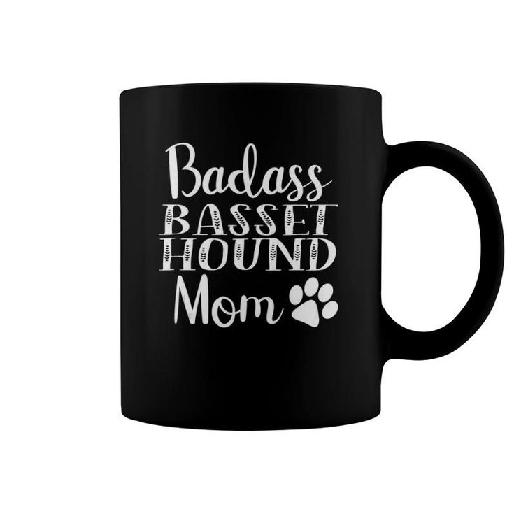 Badass Basset Hound Mom Funny Dog Womens Cute Gift Women  Coffee Mug