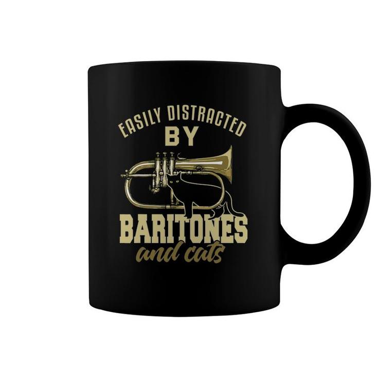 Baritone Funny Cat Lover Marching Band Baritonist Coffee Mug