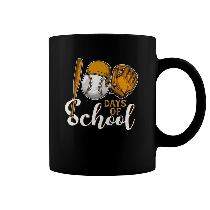 Baseball 100 Days Of School Happy 100Th Day Teacher Kids Coffee Mug