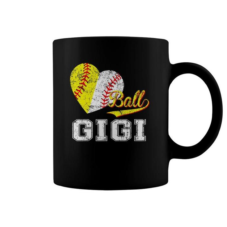 Baseball Softball Ball Heart Gigi Mother's Day Coffee Mug