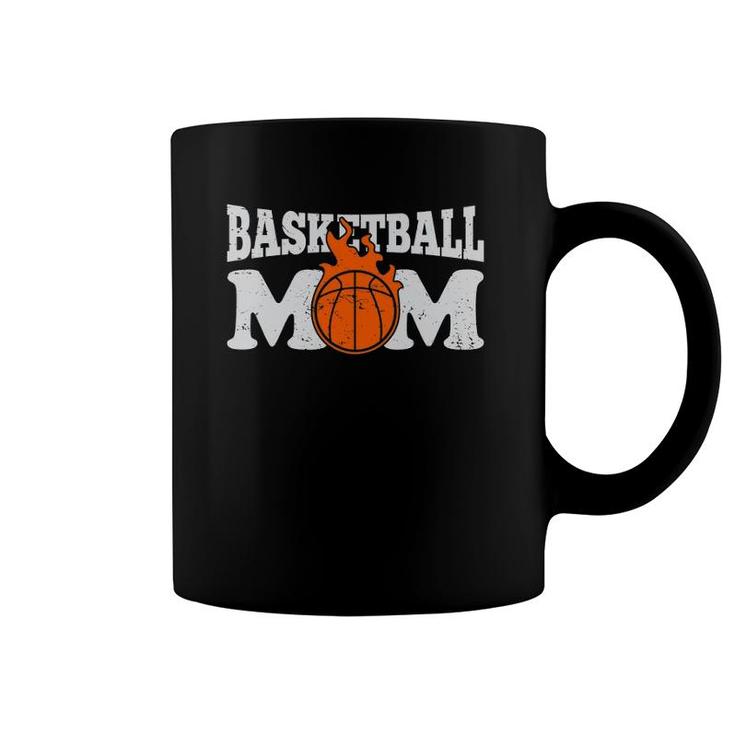 Basketball Mom Funny Women Mothers Day Vintage Gifts Mama Coffee Mug