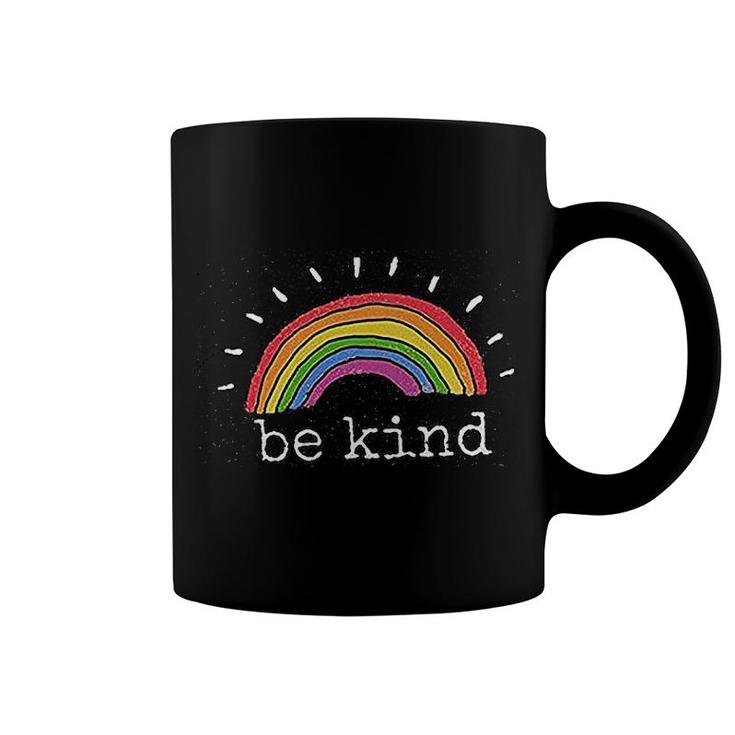 Be Kind Rainbow Graphic Inspirational Coffee Mug