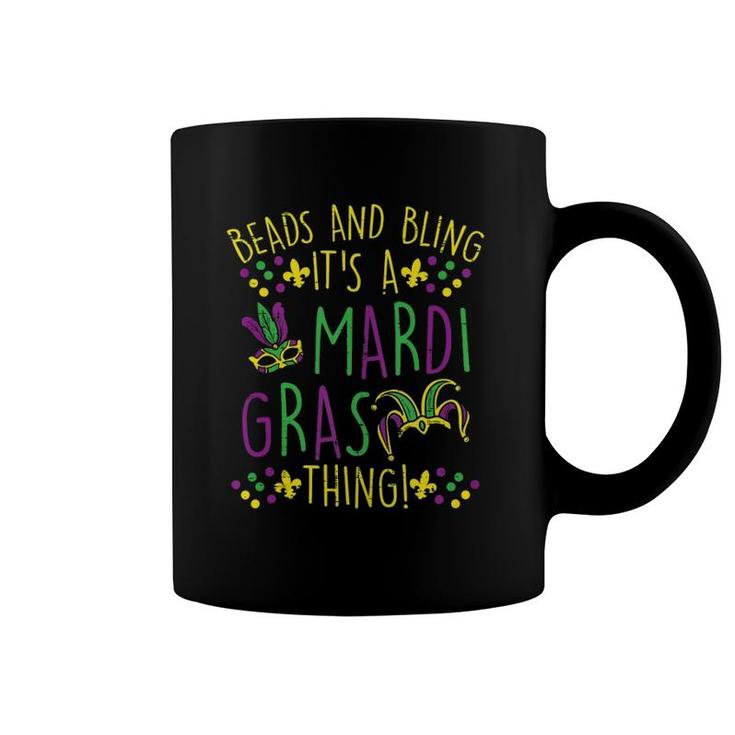 Beads Bling Mardi Gras Thing Carnival Party Men Women Gift Tank Top Coffee Mug