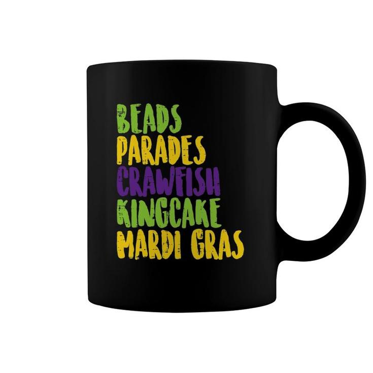 Beads Parades Crawfish King Cake Mardi Gras Carnival Gift Coffee Mug