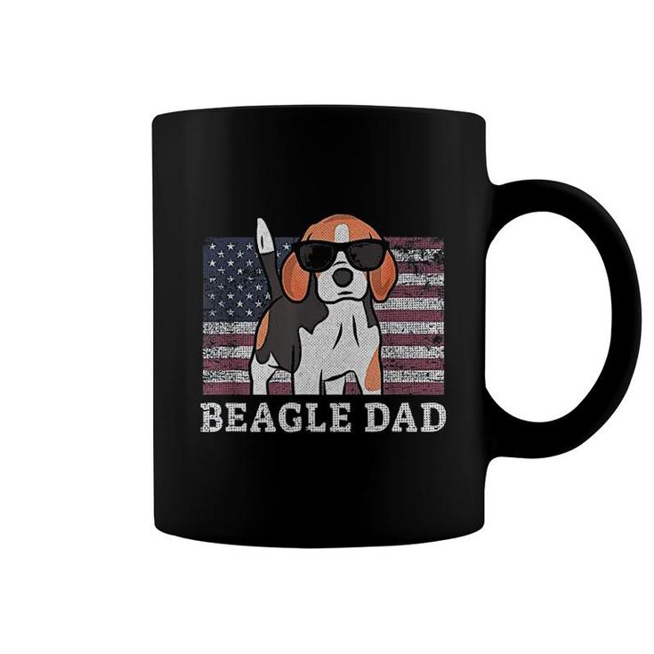 Beagle Dad American Flag Coffee Mug