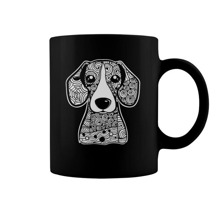 Beagle Face Graphic Art Gift For Dog Mom And Dad Coffee Mug