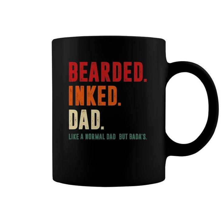 Bearded Inked Dad Like Normal Dad Grandparents Day Gift Coffee Mug