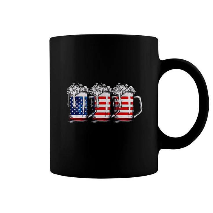 Beer American Flag 4th Of July Coffee Mug