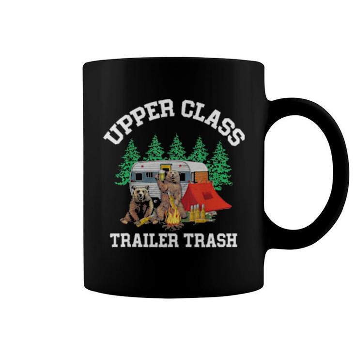 Upper Class Trailer Trash Camping Coffee Mug, Camping Coffee Cup