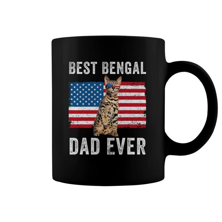 Bengal Dad American Flag Bengal Cat Lover Owner Kitty Kitten Coffee Mug