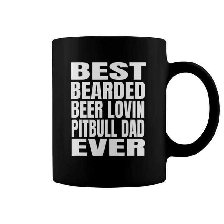 Best Bearded Beer Lovin Pitbull Dog Dad Ever Coffee Mug