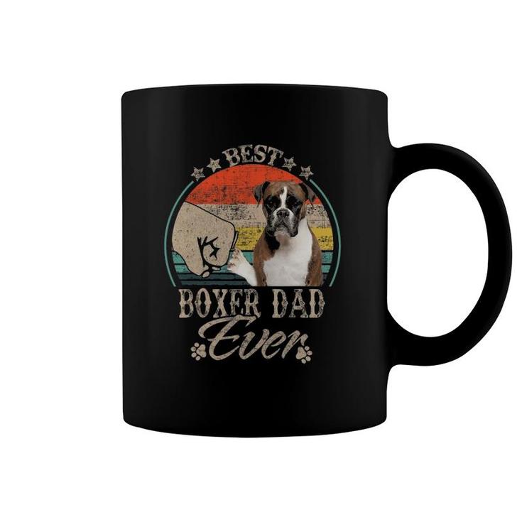 Best Boxer Dad Ever - Vintage Fist Bump Dog Lovers Gift Coffee Mug
