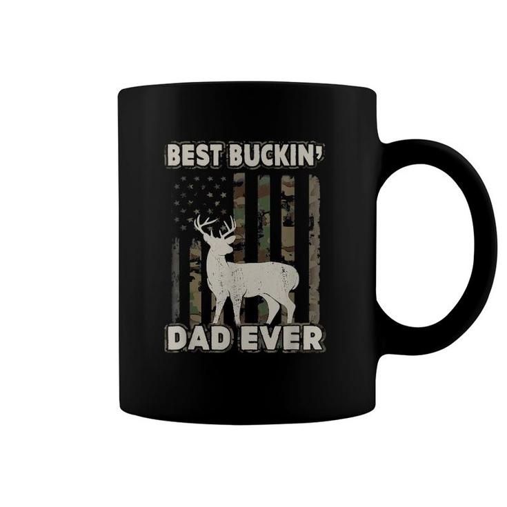Best Buckin' Dad Ever Camo American Flag Hunter Coffee Mug