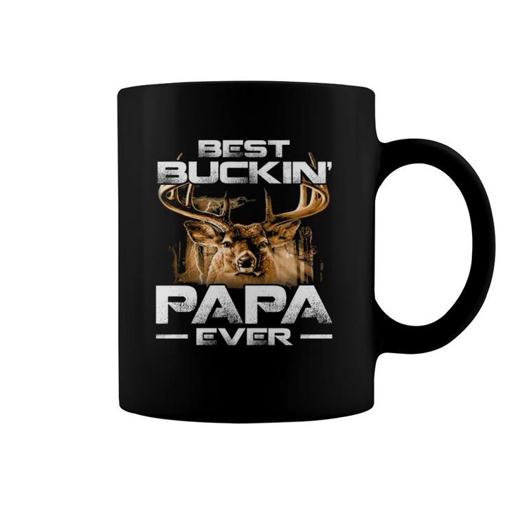 Best Buckin' Papa Ever Tee Deer Hunting Bucking Father Coffee Mug