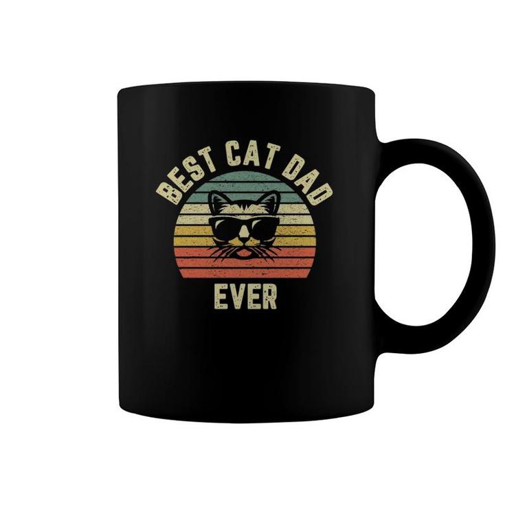Best Cat Dad Ever Gift Idea Vintage Cat Guy Coffee Mug