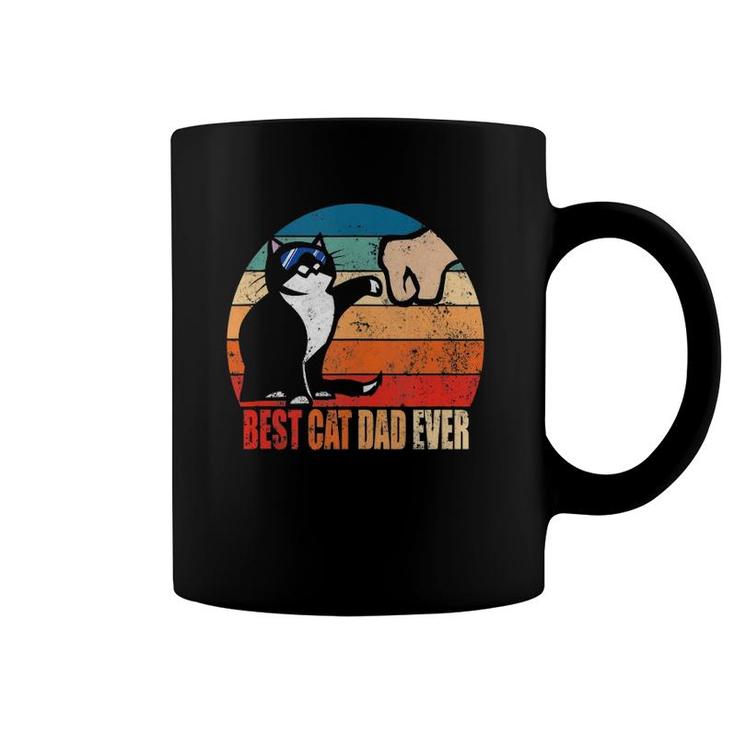 Best Cat Dad Ever Paw Fist Bump Funny Father's Day Tee  Coffee Mug
