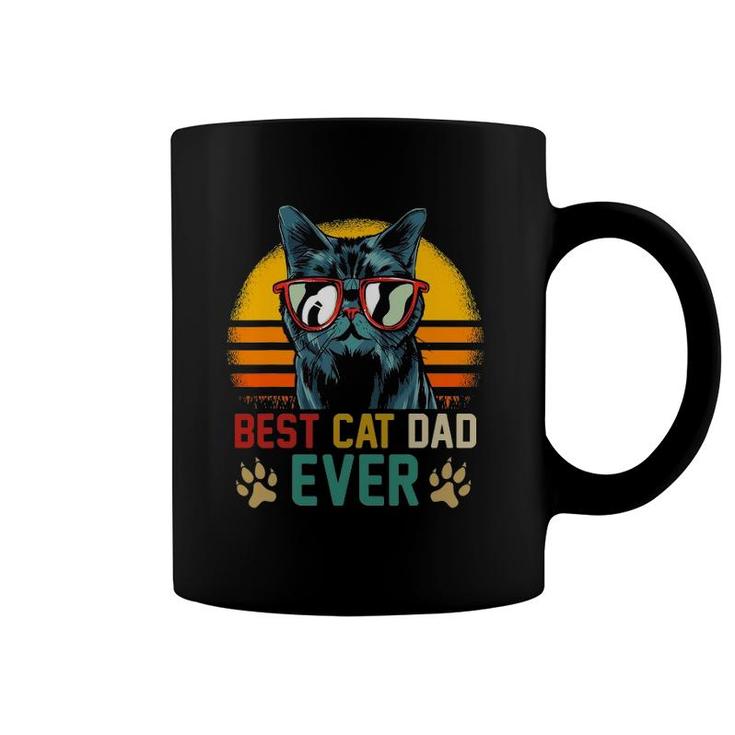 Best Cat Dad Ever Vintage Cat Daddy Fathers Day Coffee Mug