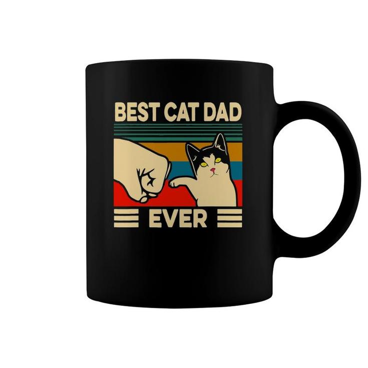 Best Cat Dad Ever Vintage Men Bump Fit Fathers Day Gift Coffee Mug