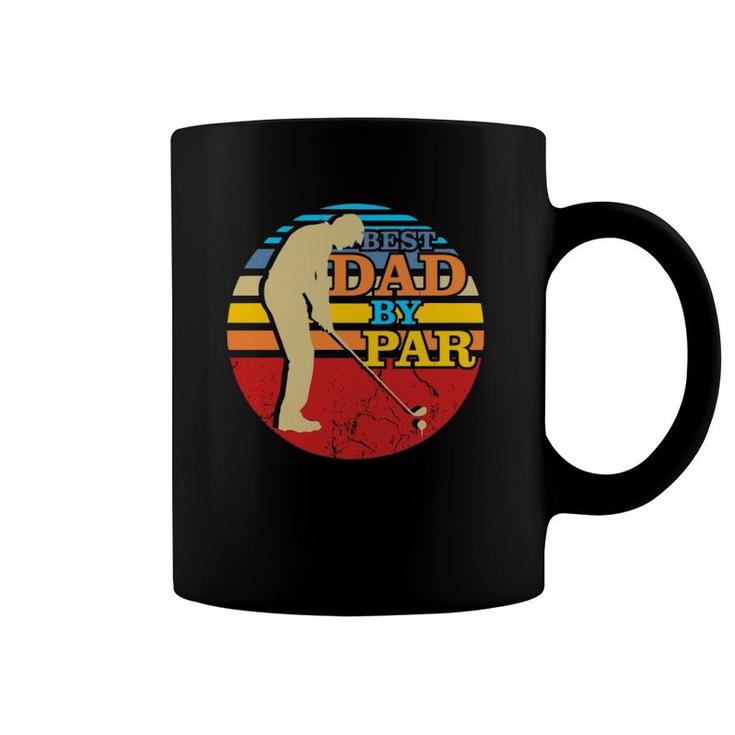 Best Dad By Par Golf Ball Tree Golfing Gag Gift For Men Coffee Mug