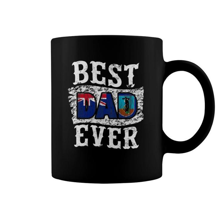 Best Dad Ever Father's Day Montserrat Flag Coffee Mug