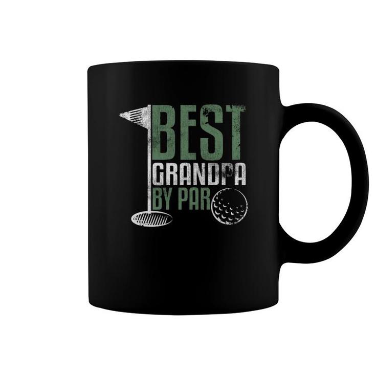 Best Grandpa By Par Father's Day Golf Grandad Golfing Gift Coffee Mug
