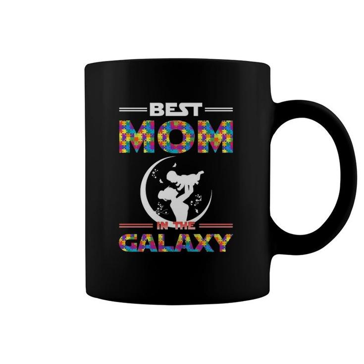 Best Mom In The Galaxy Mother And Son Color Puzzle Version Coffee Mug