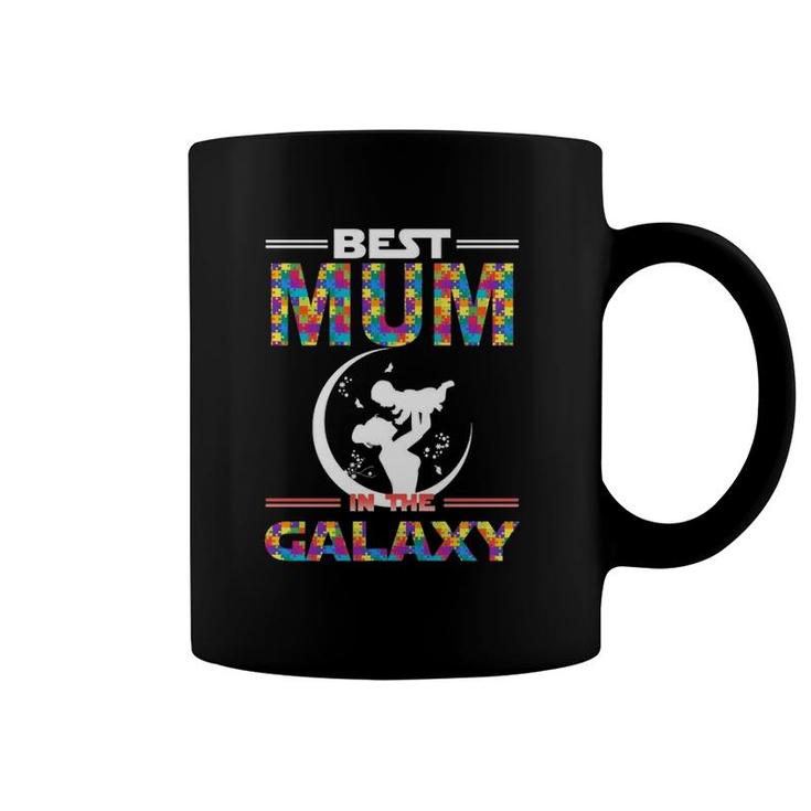 Best Mum In The Galaxy Mother And Son Color Puzzle Version Coffee Mug