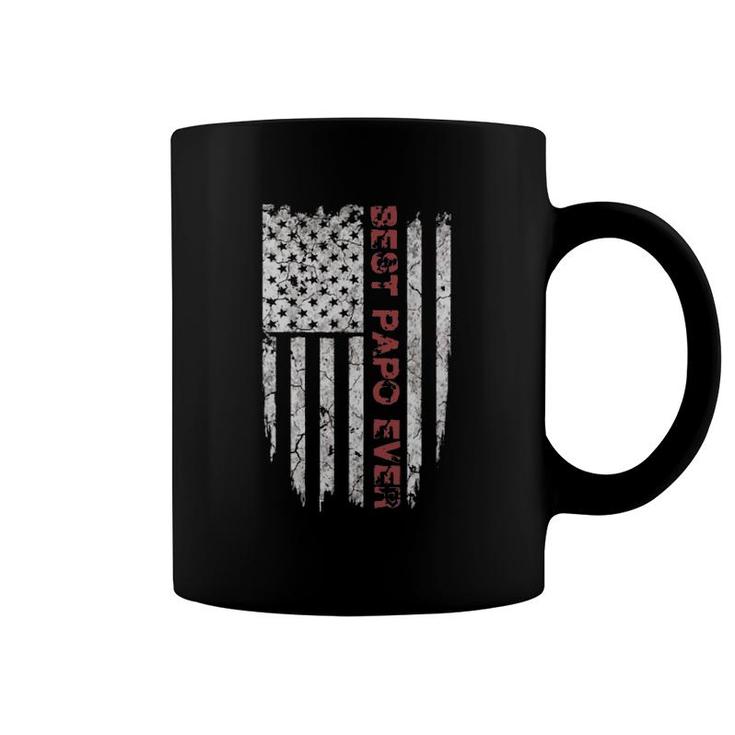 Best Papo Ever  American Flag Gift For Grandpa Coffee Mug