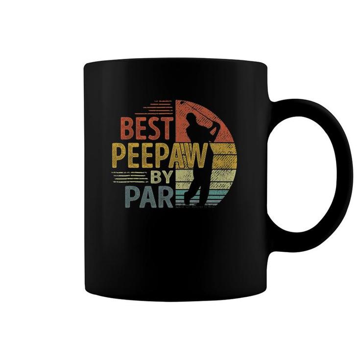 Best Peepaw By Par Father's Day Golf  Gift Grandpa Coffee Mug