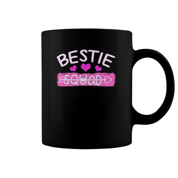 Bestie Squad Best Friends Hearts Coffee Mug