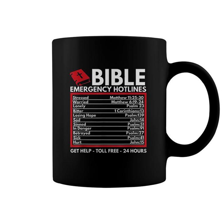 Bible Emergency Numbers  Funny Christian Bible Coffee Mug