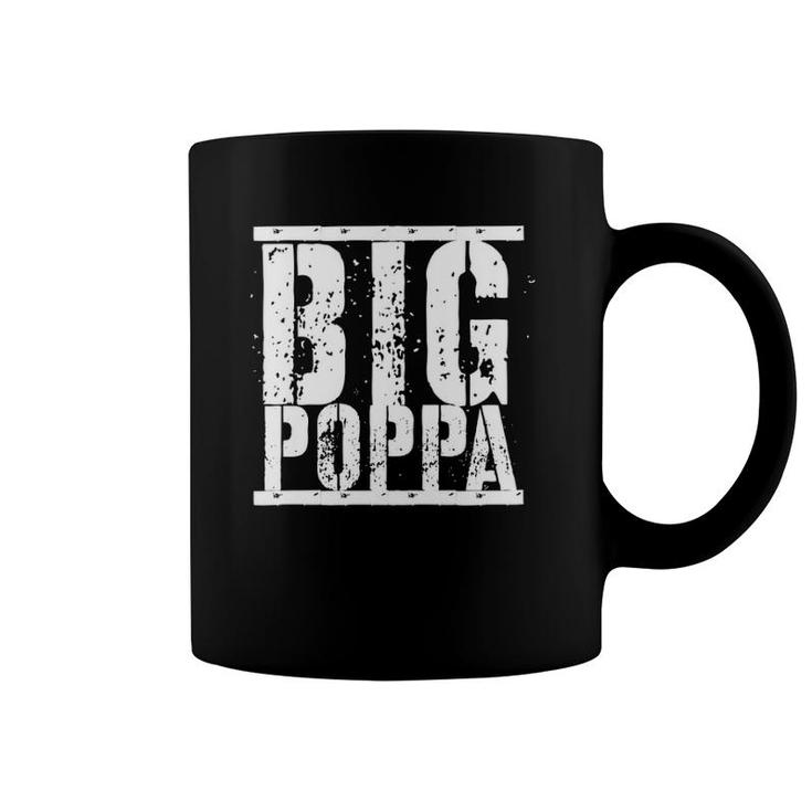 Big Poppa Distressed Fathers Day Design Zip Coffee Mug