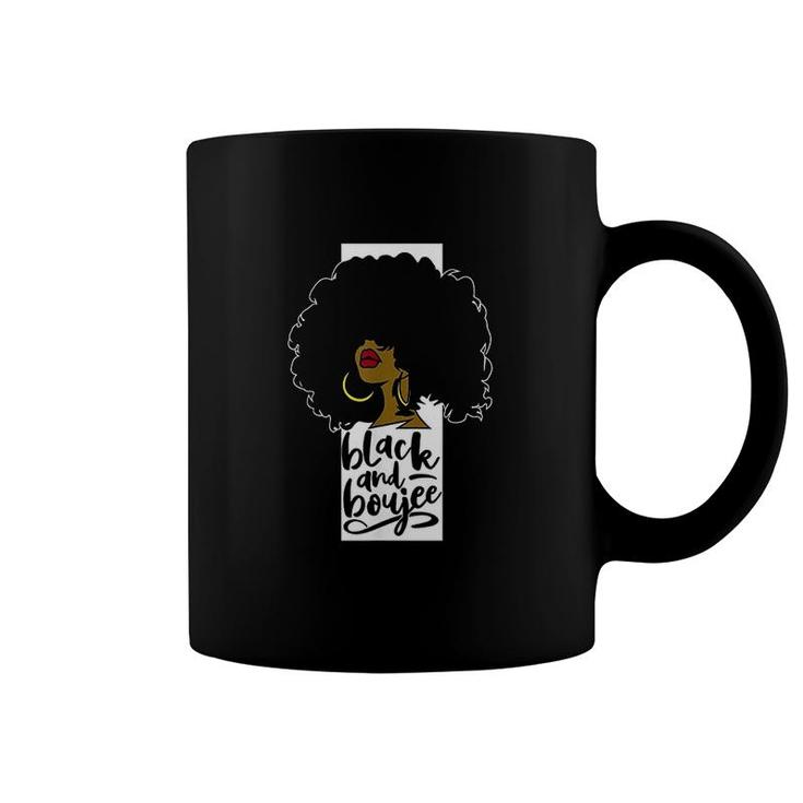 Black And Boujee Afro Queen Women Melanin Gift Coffee Mug