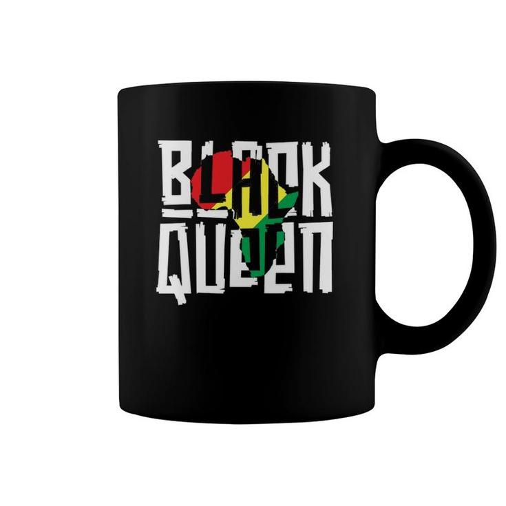 Black Queen For Women Girls History Month Africa Coffee Mug