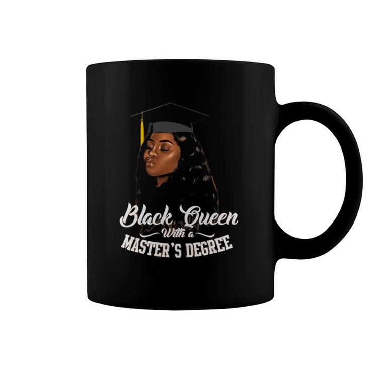 Black Queen Master's Degree  African American Graduation Coffee Mug