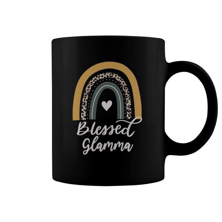 Blessed Glamma Rainbow Leopard Gift For Grandma Nana Coffee Mug