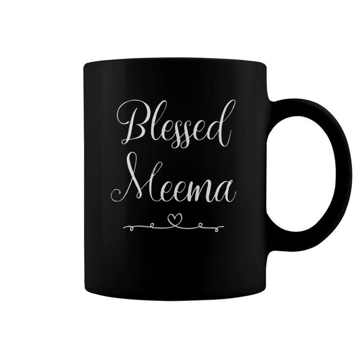 Blessed Meema Grandmother Grandma Reunion Heart Coffee Mug