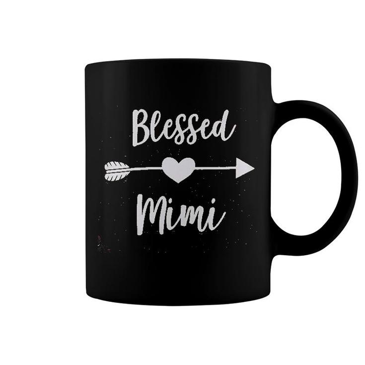 Blessed Mimi Women Grandma  Cute Heart Graphic Tops Fall Coffee Mug