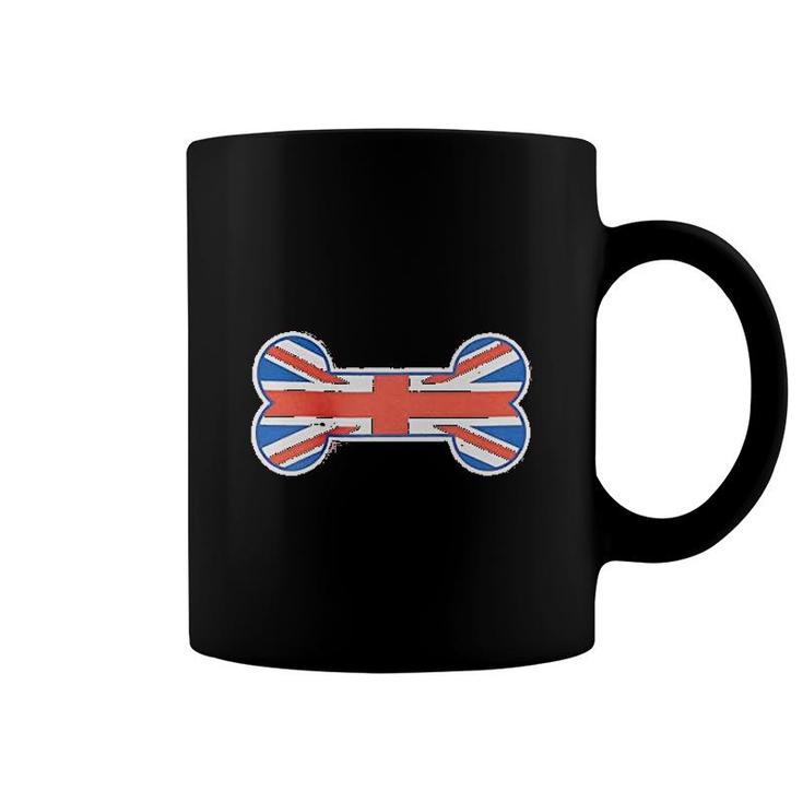 Bone Shaped United Kingdom Union Jack Flag Coffee Mug