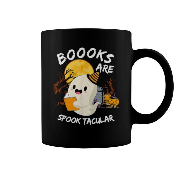 Boooks Ghost Halloween Teacher Book Library Reading  Coffee Mug