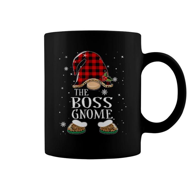 Boss Gnome Buffalo Plaid Matching Family Christmas Pajama  Coffee Mug