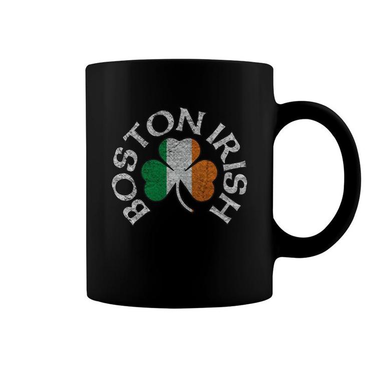 Boston Irish Shamrock Flag Clothing  T-shirt Coffee Mug