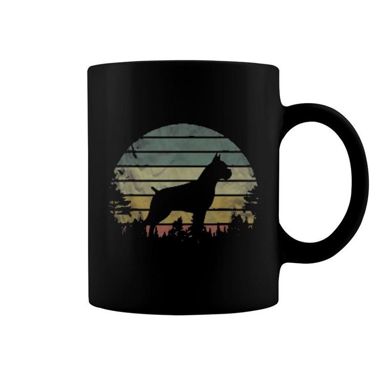 Boxer Retro Vintage 60S 70S Sunset Dogss  Coffee Mug