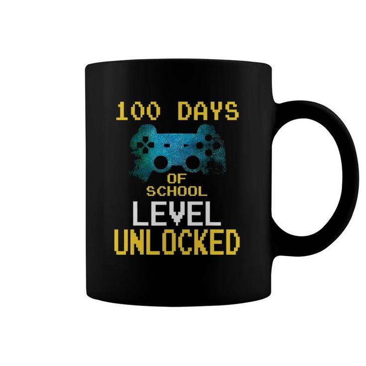 Boys 100 Days Of School Gamer Video Games Level Unlocked Coffee Mug