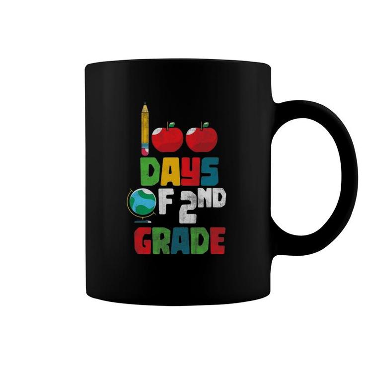 Boys Girls Kids Gift Second Grade Student 100 Days Of School Coffee Mug