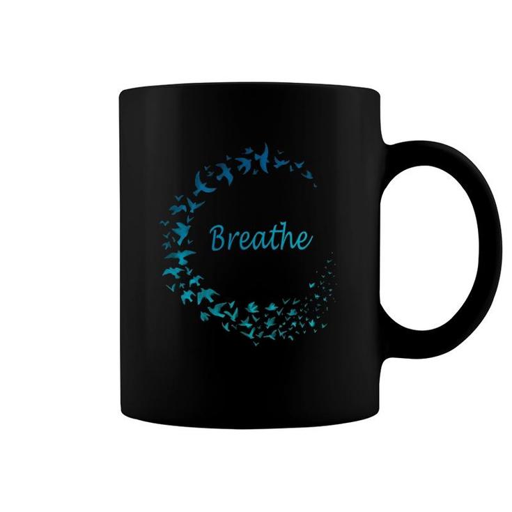 Breathe Gym Yoga Gift Just Breathe Inhale Exhale Coffee Mug