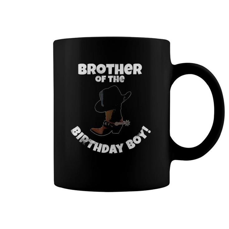 Brother Of The Birthday Boy Cowboy Birthday Party Coffee Mug