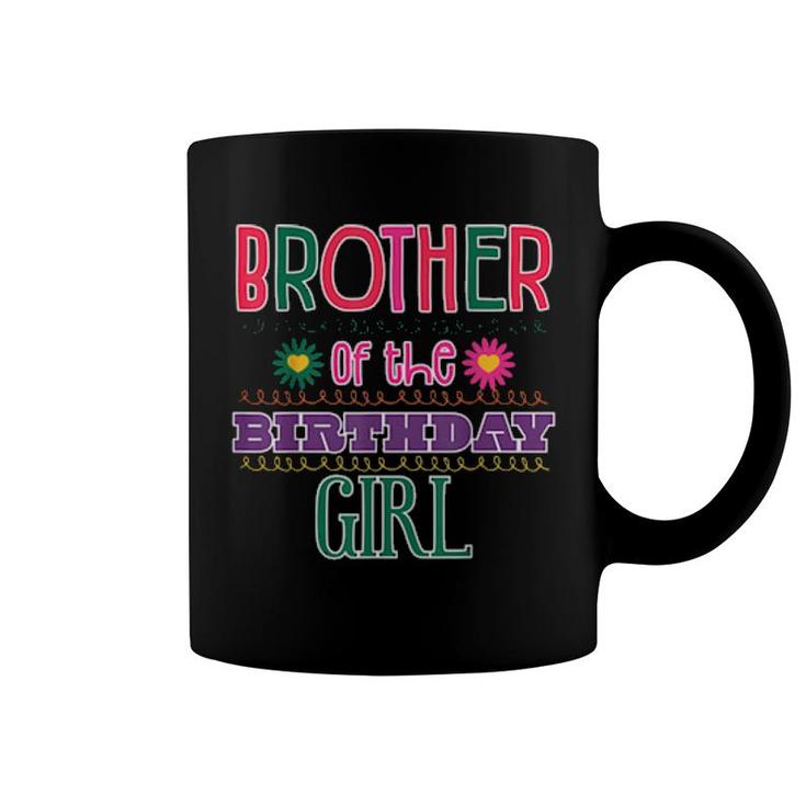 Brother Of The Birthday Girl Garden Theme Matching Family  Coffee Mug