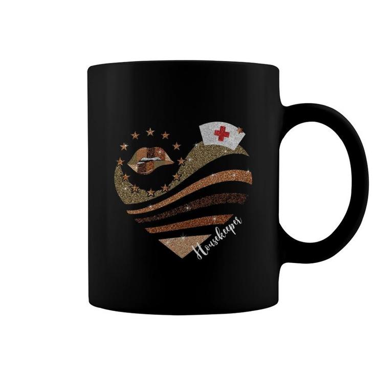Brown Heart Housekeeper Coffee Mug